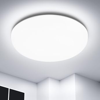 M Ledme - Plafon LED Techo 30W, Lámpara Techo para Baño IP44, 3.000 lúmenes, Color Luz Neutra (4500K) para Baño, Cocina, Balcón, LM8255