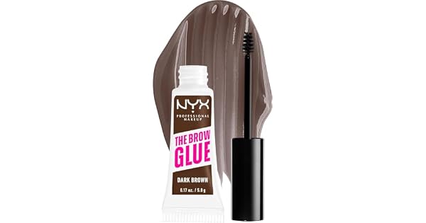 NYX Professional Makeup The Brow Glue Gel de Cejas con Color  Dark Brown