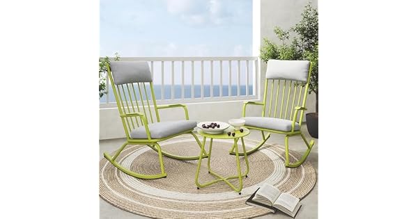 Grand patio WENSHA Silla Mecedora Amarillo