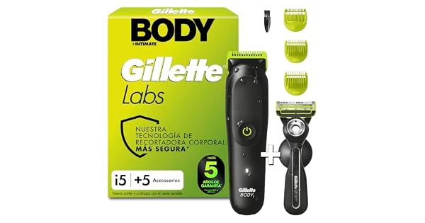GilletteLabs i5 Body  Intimate Afeitadora Corporal Maquinilla Accesorios