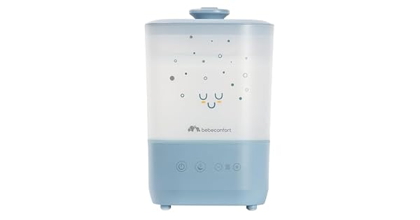 Bebeconfort Humidificador de Aire CoolMist Luz de Noche para Beb con 7 Colores Tecnologa Ultrasnica hasta 48 h Depsito de Fcil Llenado de 21 L Autoapagado Cepillo de Limpieza Blue