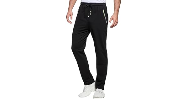 ZOXOZ Pantalon Chandal Hombre Deportivos Hombres Pantalones Casuales de Holgado Rectos Jogger con Bolsillos de Cremallera Negro 3XL