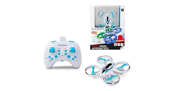 Bizak Neon Dron Acrobtico con Luces LED Azul y Verde Vuelo Estable  Acrobacias 360 8 aos 62004827