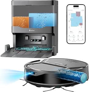 Lefant M210 Omni Robot Vacuum Cleaner and Floor Mops, 20000Pa, Zero Tangles
