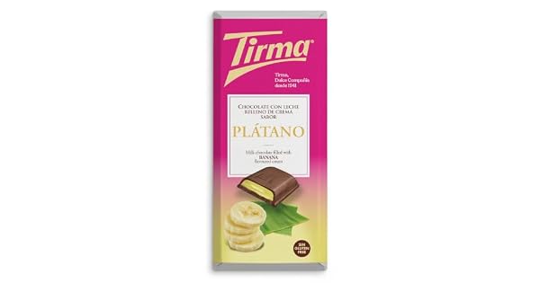 Tirma Chocolate con Leche Relleno de Crema Sabor Pltano 110 g