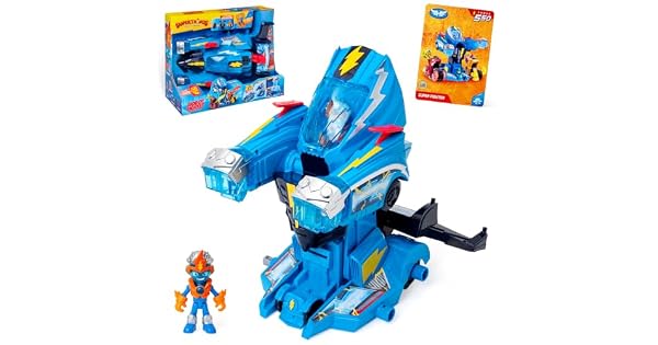 SUPERTHINGSRobot FighterVehculo Transformable en Robot de Hroes de la PelculaContiene PlaysetFigura de Accin de Kid KazoomCarta Exclusiva y 3 Proyectilescon Funciones y Ataques Especiales