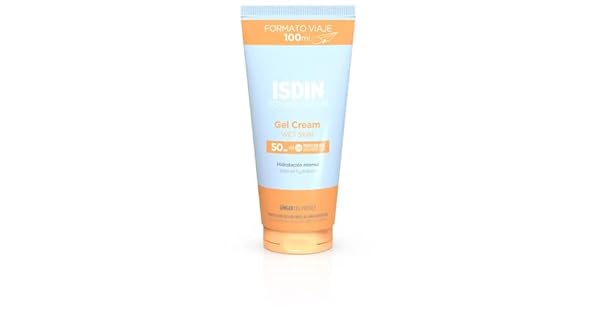 ISDIN Gel Cream Wet Skin SPF 50 Protector Solar Corporal con Textura Gel Crema Hidratacin y una Agradable Sensacin de Frescor 100 ml