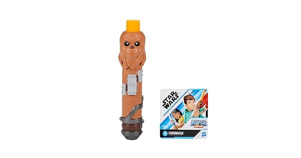 Star Wars  Chewbacca Lightsaber Squad  Sable de luz Amarillo Extensible  Juguetes