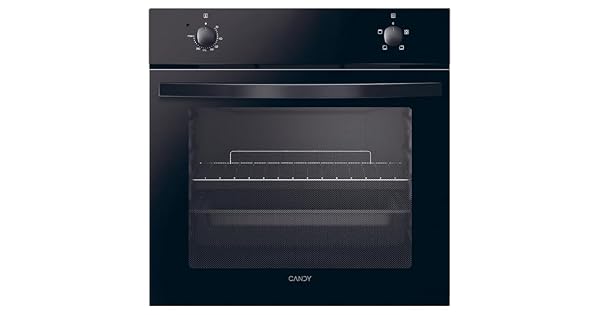 Candy Idea FIDC N100 Horno Elctrico 70L 1 Bandeja y 1 Rejilla Limpieza Aquactiva 4 Funciones 2 Mandos Mecnicos Puerta Doble Cristal Negro