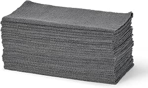 Amazon Basics Microfiber Cleaning Cloths 12 x 12 Inches Grey Pack of 24 for Cars, Trucks, Boats, Drying and Precise Finishing Without Leaving Marks