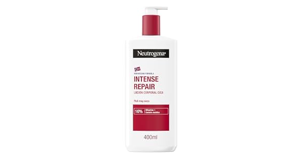 Neutrogena Frmula Noruega Locin Corporal CICA Reparacin intensa para piel seca 400 ml crema hidratante corporal reparadora con centella asitica