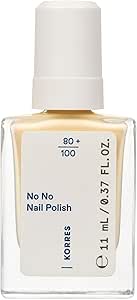 KORRES No No Nail Polish 32 Pastel Yellow - 10-Free Vegan Nail Polish with Gel Effect, High Covering Power, Shiny Shine, Crack Resistant, 12 ml