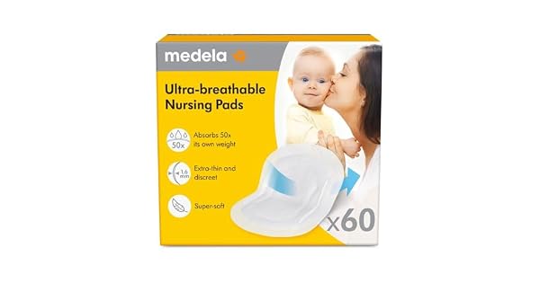 Medela discos absorbentes respirables para la lactancia diseo discreto para un uso cmodo paquete de 60