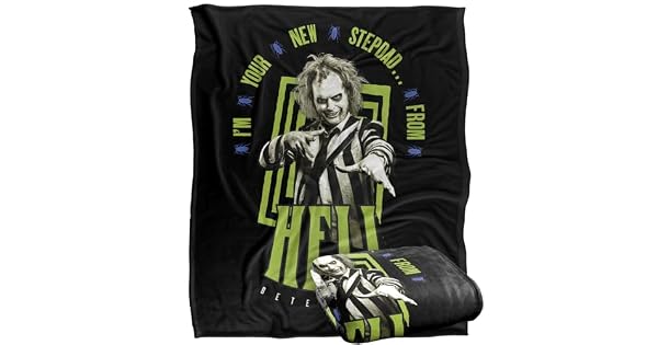LOGOVISION Beetlejuice 2 2024 Beetlejuice Beetlejuice Stepdad from Hell Manta sper Suave con Tacto Sedoso  152 x 127 cm