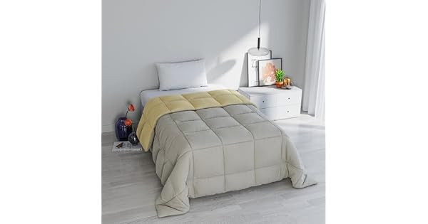 Italian Bed Linen Elegant Colcha de Invierno Gris ChianoCrema 220x260 cm