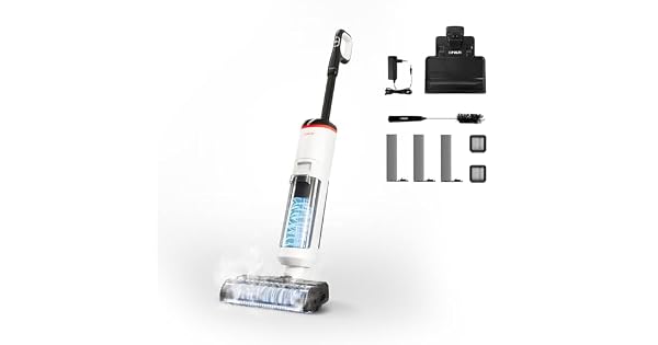 Polti Rollysteam WD50C Fregasuelos y Aspiradora Sin Cable  Con funcin de vapor potencia 450 W aspira lava desinfecta tambin simultneamente sin cable autolimpieza blanco
